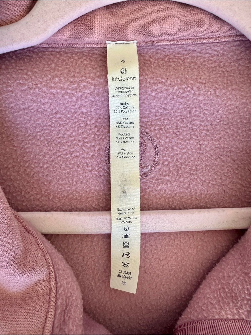 Lululemon Athletica Dusty Pink Full-Zip Funnel Neck Jacket - Picture 4 of 6